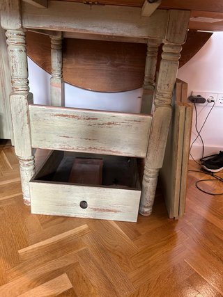 Mesa redonda madera maciza hecha en Italia