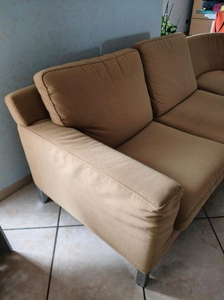 Divano Angolare Cinova Tessuto Marrone
