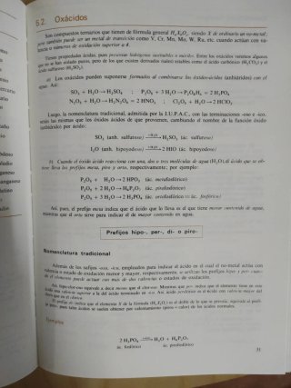 Nomenclatura y Formulación de química inorgánica