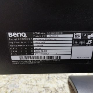 Monitor BenQ Plata y Negro