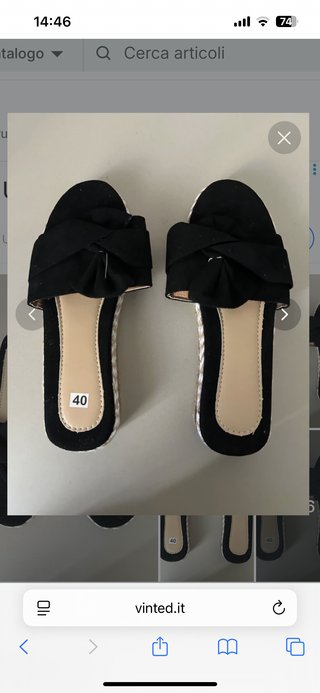 Ciabatte estive nere donna taglia 40