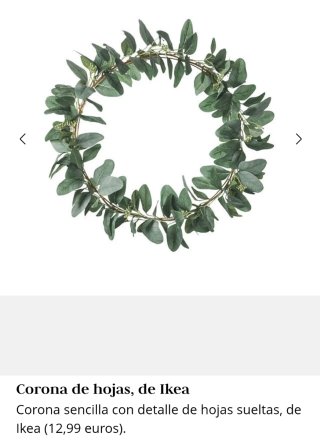 Corona Navidad Eucalipto Ikea