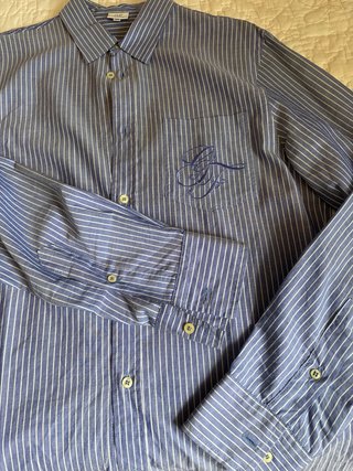 Camicia GF Ferré righe blu/bianche M