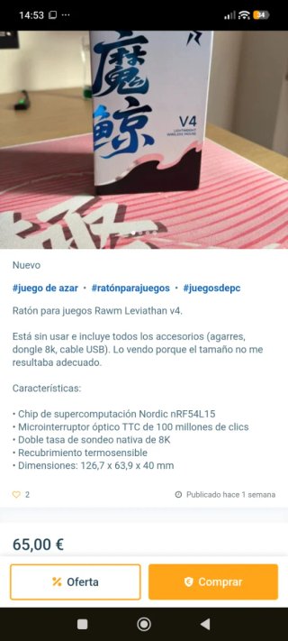 Mouse Wireless V4 Razer Leggero
