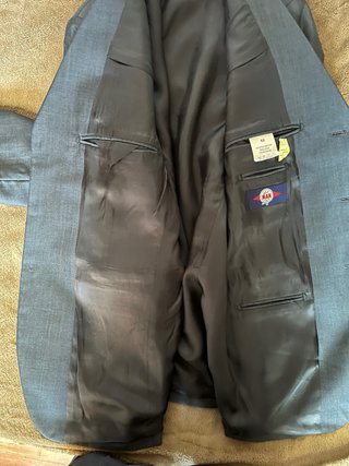 Traje sastre azul . Chaqueta y pantalon