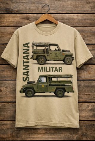 Camiseta Land Rove Santana Militar Beige M-L-Xl