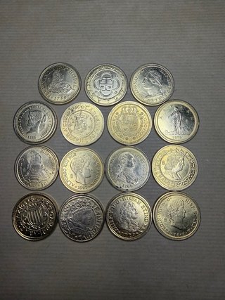 Colección de 15 monedas antiguas