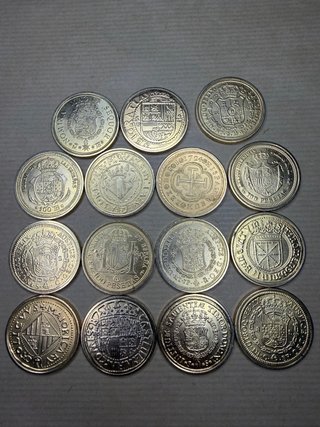 Colección de 15 monedas antiguas