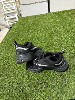 Zapatillas Dior B22 Negras y Plateadas