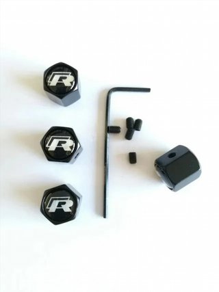 TAPONES ANTIRROBO WOLKSWAGEN R-LINE NEGROS