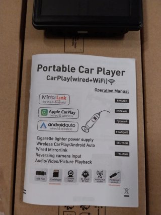 Pantalla inalámbrica homologada para coche.