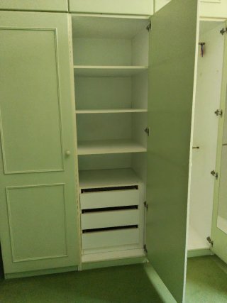 Puertas de armario modular verde