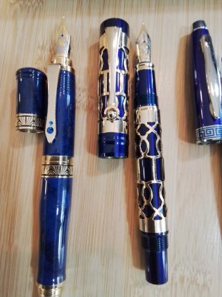 Confezione da 5 penne stilografiche blu
