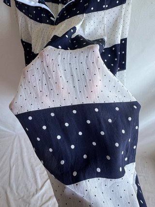 Falda vintage Liliane Burty Paris rayas lunares