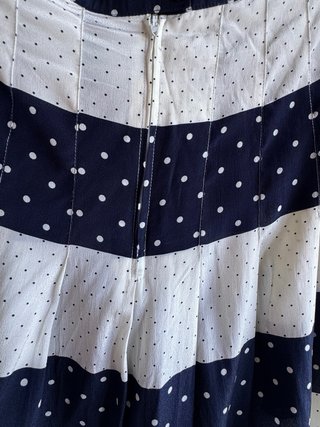 Falda vintage Liliane Burty Paris rayas lunares