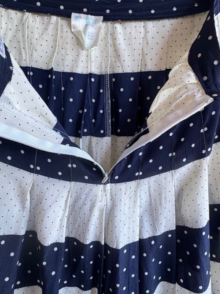 Falda vintage Liliane Burty Paris rayas lunares