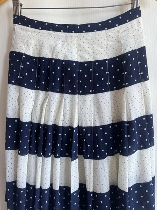 Falda vintage Liliane Burty Paris rayas lunares