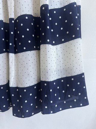 Falda vintage Liliane Burty Paris rayas lunares