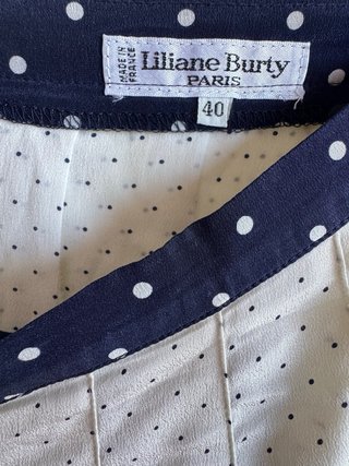 Falda vintage Liliane Burty Paris rayas lunares