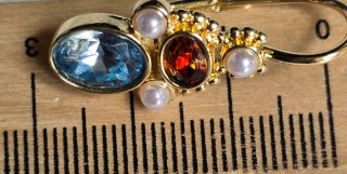Pendientes Antiguos con Piedras Azules y Granates