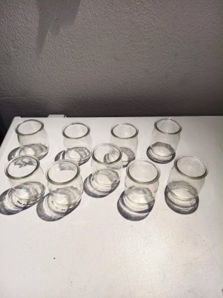 Vasos de yogurtera de cristal 9 unidades