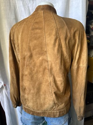 Giacca in pelle scamosciata vintage