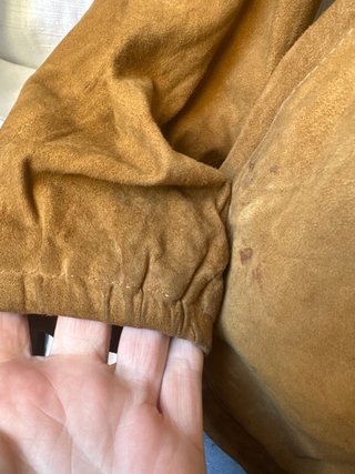 Giacca in pelle scamosciata vintage