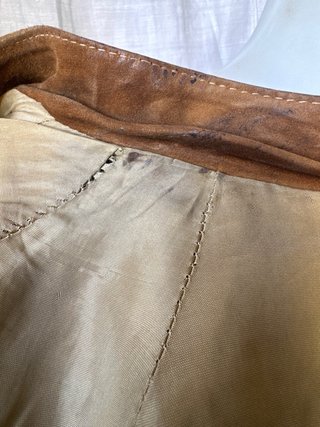 Giacca in pelle scamosciata vintage