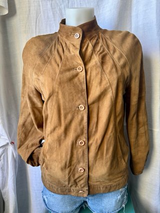 Giacca in pelle scamosciata vintage