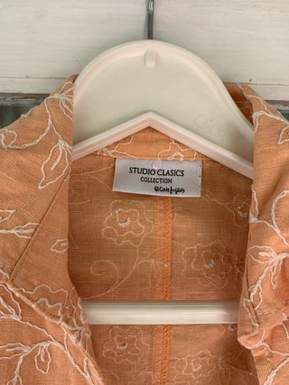 Giubbotto floreale arancione da donna