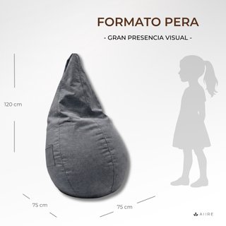 Aiire Puff Pera con Relleno Incluido - Puff Gamer