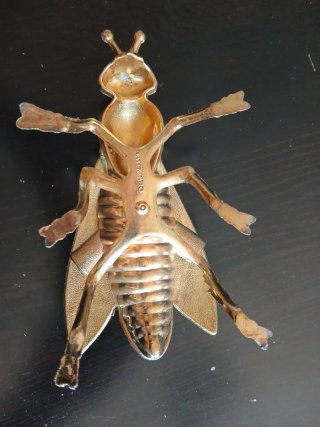 Cenicero mosca bronce vintage