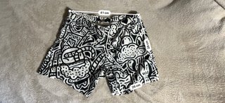 Boardies Shorts Fantasia Bianco Nero
