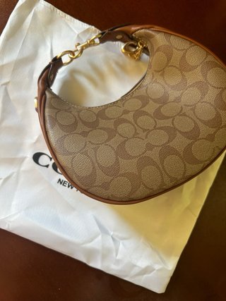 Bolso Coach Monogram Marrón y Beige
