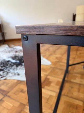 Escritorio de esquina madera y metal
