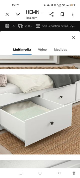 Cama nido Ikea con cajones