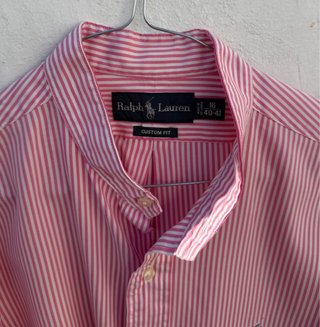 Camisa Polo Ralph Lauren Rosas y Blancas Talla M/L