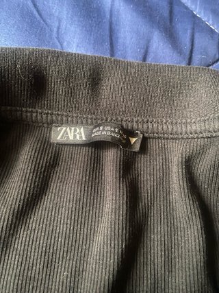 Top Zara manga larga negro