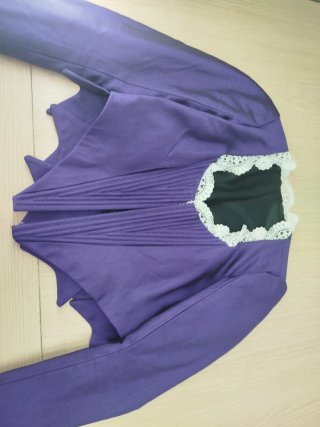 Corpiño Fallera Adulta Morado y Blanco