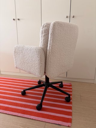 Silla de escritorio borreguito efecto bouclé