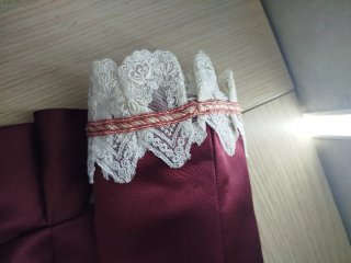 Corpiño de fallera morado y beige