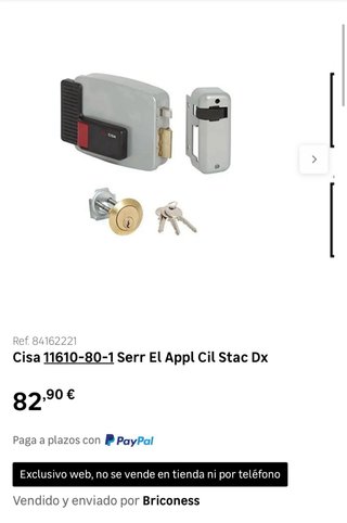Cerradura CISA eléctrica