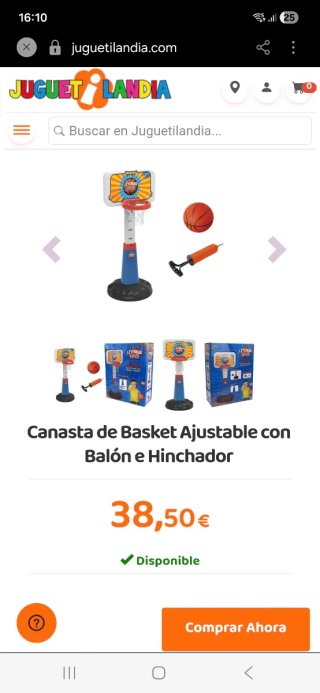 Canasta de baloncesto infantil