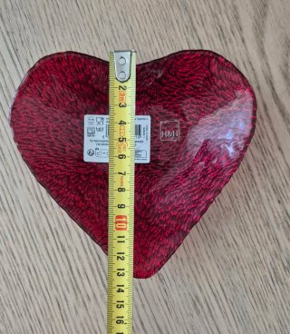 Piattino H&H LIFESTYLE cuore rosso