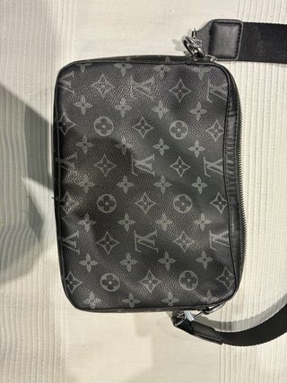 Borsa a tracolla Louis Vuitton nero grigio da uomo