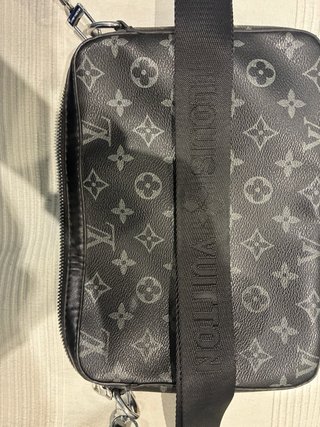 Borsa a tracolla Louis Vuitton nero grigio da uomo