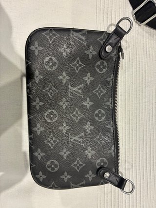 Borsa a tracolla Louis Vuitton nero grigio da uomo