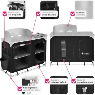 Cocina Camping TecTake Plegable con Bolsa