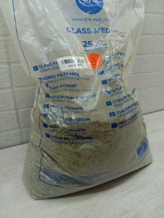 Vidrio filtrante para filtros de Piscina 25 Kg