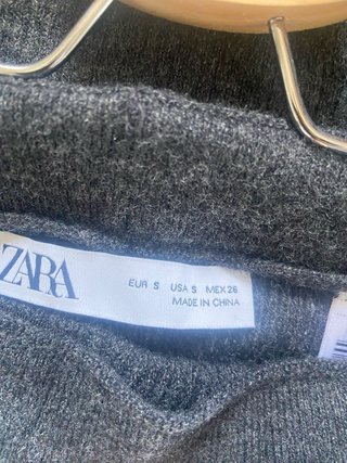 Falda Zara Gris Midi Talla Única